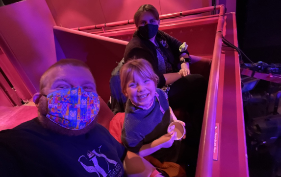 The Hodgson Family (Mum, Dad and Stinky Scarlett) at Scarletts favourite show, SIX The Hodgson Family (Mum, Dad and Stinky Scarlett) at Scarletts favourite show, SIX