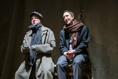 1. THE WOMAN IN BLACK. Julian Forsyth 'Arthur Kipps' and Matthew Spencer 'The Actor'. Photo Tristram Kenton.jpg