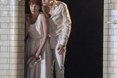 Matthew Bourne's ROMEO AND JULIET.  Cordelia Braithwaite 'Juliet' and Paris Fitzpatrick 'Romeo'. Photo Johan Persson.jpg 