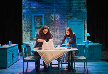 Lanna Joffrey (Fatemeh) and Nalân Burgess (Shirin) in Sister Radio  - Fraser Band